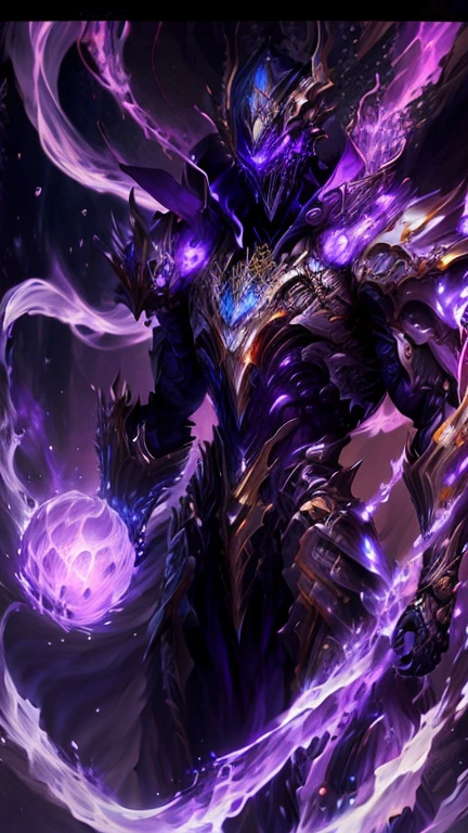 Dark cave deep purple fog corrupted dragon