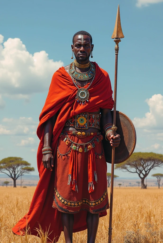 Bald maasai worrior