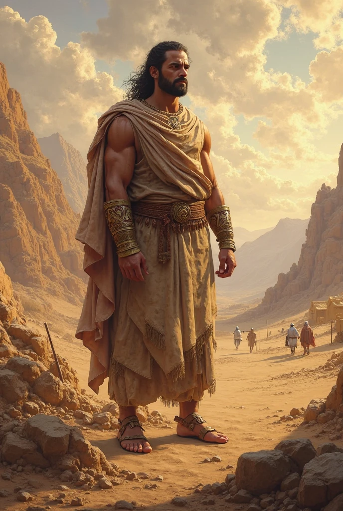 Samson dressed in a tunic