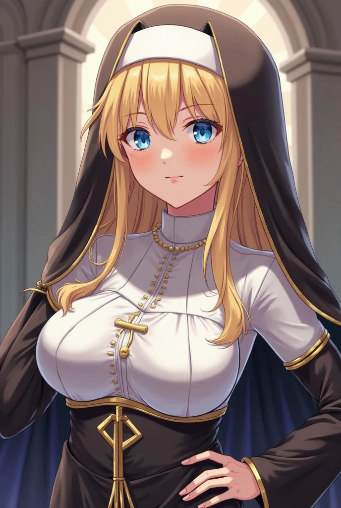 (1girl:1.5), masterpiece, best quality, best detail, best proportion, best anatomy, best face, blush, best shaped breasts, very large breasts, ((wearing nun's costume):1.2), 14 year old lowteen, ((half body shot):0.9), nsfw, in a confession room(background), shame, blush, (topless:1.4), (nipples:1.3), cum in pussy, very wet, spread her legs wide,