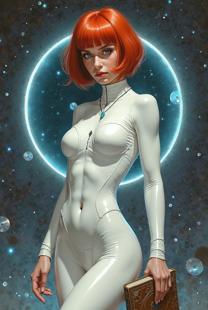 (masterpiece:1.2),(Highest quality),(Very detailed),(Ultra-high resolution),(Best illustrations),8k,wallpaper,Samus Aran,ponytail,Metroid,(The fabric is very thin, a white Zero Suit that clearly shows the shape of the body.:2.0),(Back view:2.0),whole body,psychedelic,Neon Art,Vector art,Layered textures,sf,cyber punk,(Super sexy:2.0),(Super huge breasts:2.0),(Super thick thighs:2.0),(Super sexyなパワードスーツ:2.0),(Detailed depiction of the Zero Suit:2.0),(Super sensual:2.0),(Background is black with cosmic geometric patterns:2.0),(American comic book style:2.0)