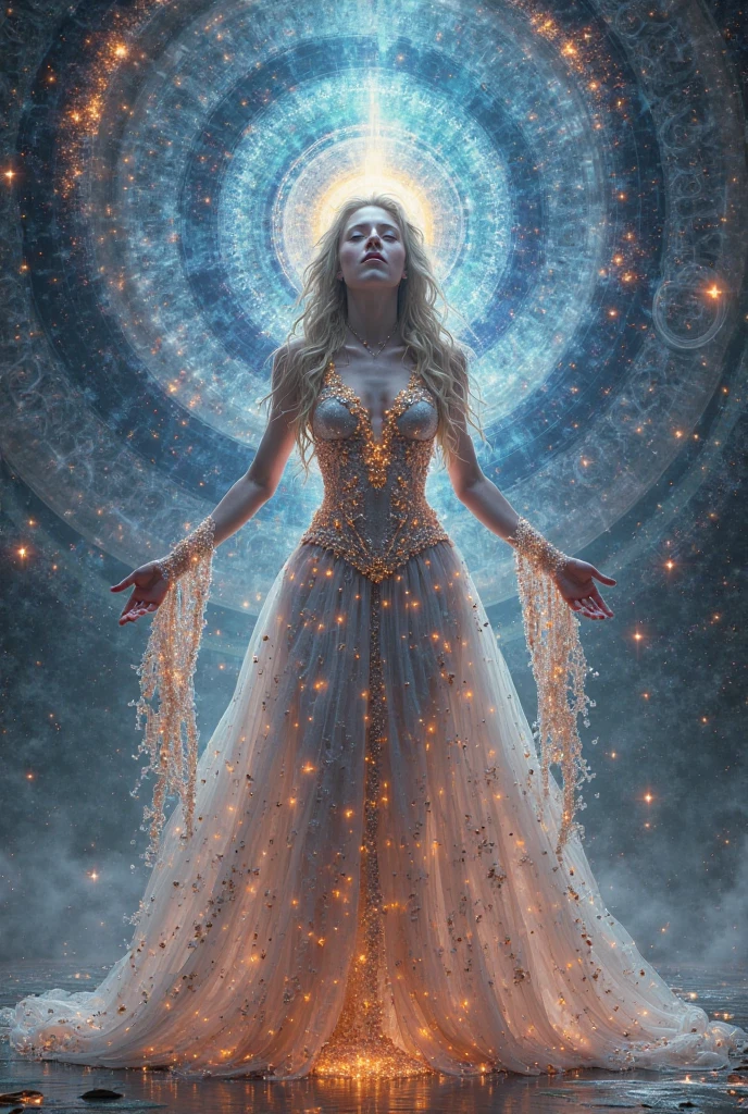 Absurd , High resolution, Super detailed, (One girl:1.3), break, Fantastic dresses, hat, break, Light Persona, Dark person, Mind control, fractal, whole body, Sealing, Artistic Background, Blue bioluminescence, Geometric, organic, bless, agreement, Sublime, Majestic, Noble, expand, solvable, anti-gravity, antimatter, guardian angel, holy, sacred, spiritual, Dignified, Red bioluminescence, flower, Holographic Wing, magic cirlcle, Photon, butterfly, scale, Milky Way, Beark,