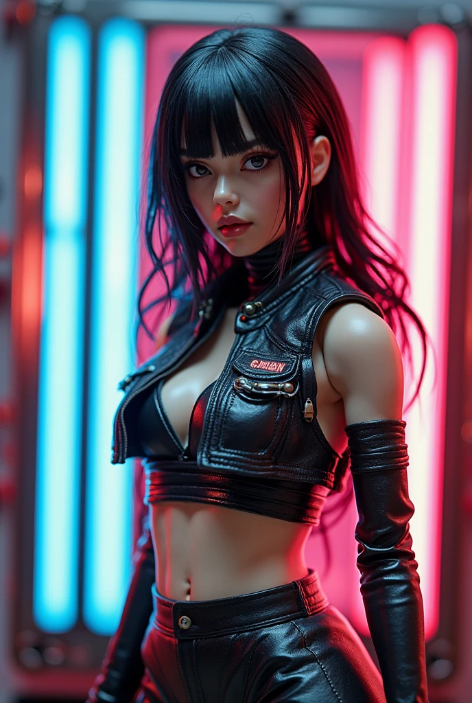 a Harley Quinn girl with crazy makeup, wearing a sexy small outfit, posing with guns near her Joker themed throne in a Fun House of Death, 1girl, extremely detailed face and eyes, beautiful detailed lips, long eyelashes, photorealistic, 8k, hyper detailed, highly detailed, masterpiece, vibrant colors, dramatic lighting, cinematic, surreal, gothic, dark, moody