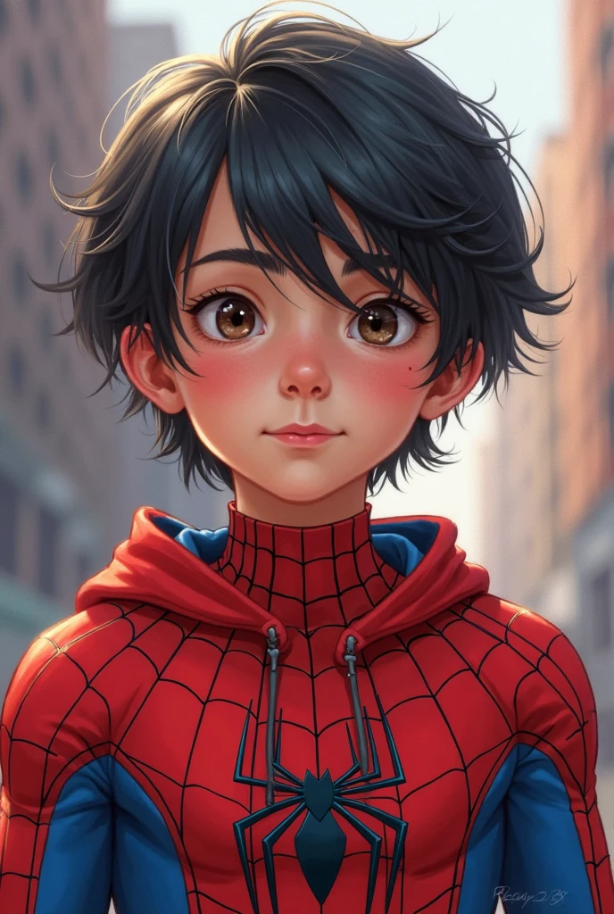 spider man, child black, goodboy, happy --auto --s2