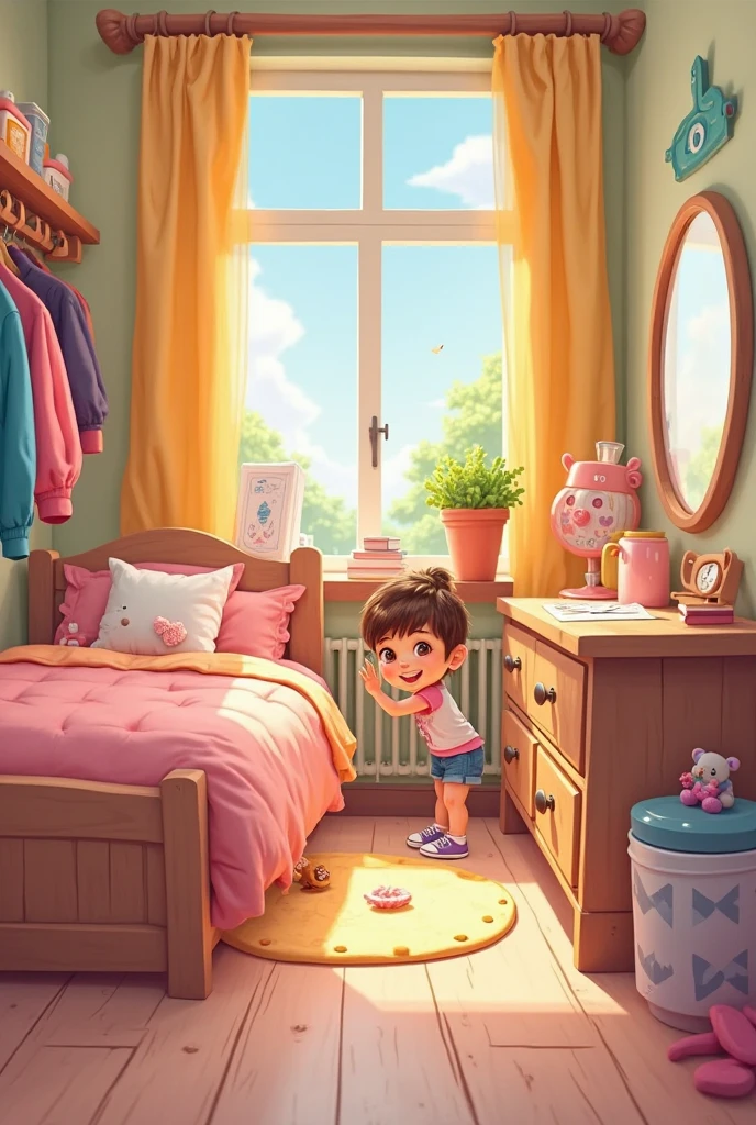 Design a girl's room in 2d