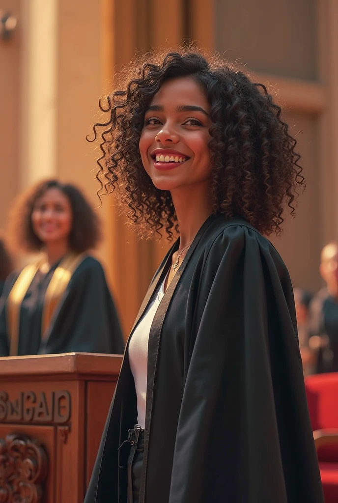 A beauty black girl with a graduation clothes in your graduation ceremony