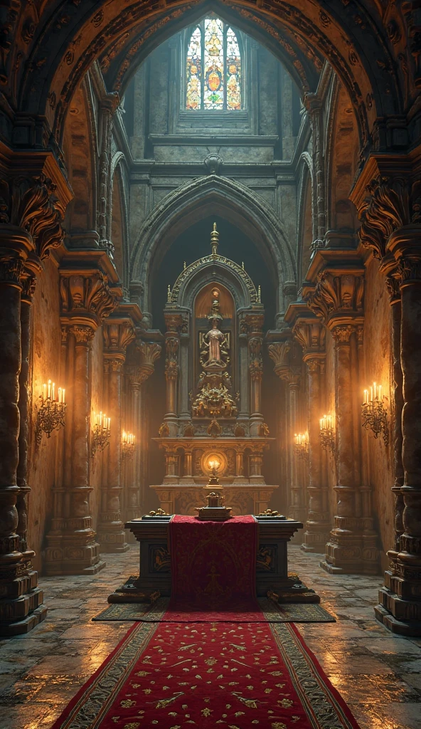 Castle with an altar and a throne