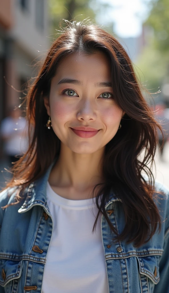 ((Highest quality)), ((8K)), ((masterpiece: 1.3)), (Perfect appearance), (Photorealism: 1.6), RAW Photos, Light contrast, Cinema Lighting, (JMA, AIF),60 years old, Japanese Mature), ((Realistic skin texture)), ((Realistic skin texture)), (Fine wrinkles all over the skin), (Dullness), (Facial wrinkles), (Wrinkles around the eyes), double eyelid, Tear bags under the eyelids, A gentle gaze, smile, (Semi-long hair), (Hair with messy ends), (Small breasts: 1.2), (Small breasts), (Flat Chest), (Flaky, saggy breasts), Sweaty skin, (White T-shirt, mini skirt), Photo Background, Outdoor, Cityscape,
