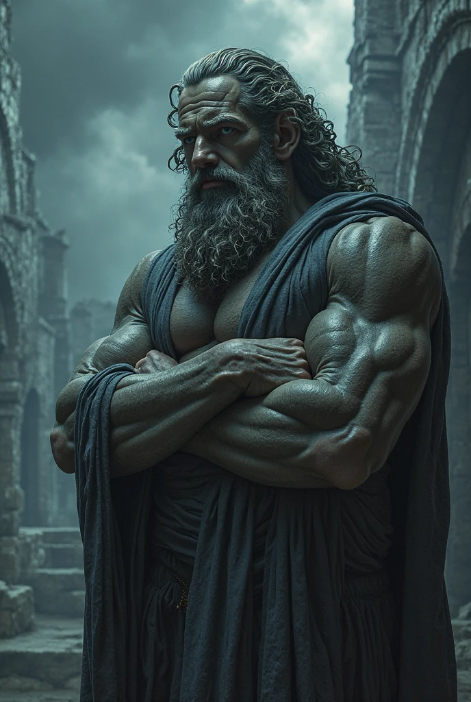 Lucas is a tall man black hair  and yellow green eyes light  whait skin get out from chawer with a wetty strong body  with tattoos wearing a toul big big big body