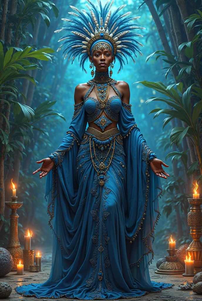 African Goddess Yemanjá, Colouring, The Domain of Blue, grande de peito, corpos perfeitos, deusa do mar, hand-painted, da bravura, realistic sketch, rough sketch, uma forte mistura de cores escuras e linhas soltas, linhas ousadas, papel, turnover paper table, o oceano, goddess yemanjá, African symbol, a symbol of water, temas religiao umbanda, belos seios grandes encantadores,16k, UHD, best possible quality, ultra detalhado, best possible resolution, o Unreal Engine 5, a fotografia profissional, perfect_hands, [deusa_yemanja]