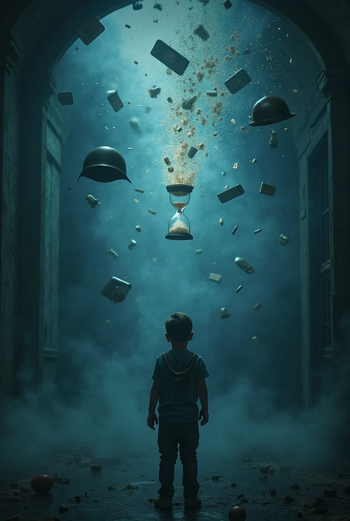 Image from a children's book (Luke finds the old map during one of his (dives into the seabed)( of the hidden treasure) on( seabed )
