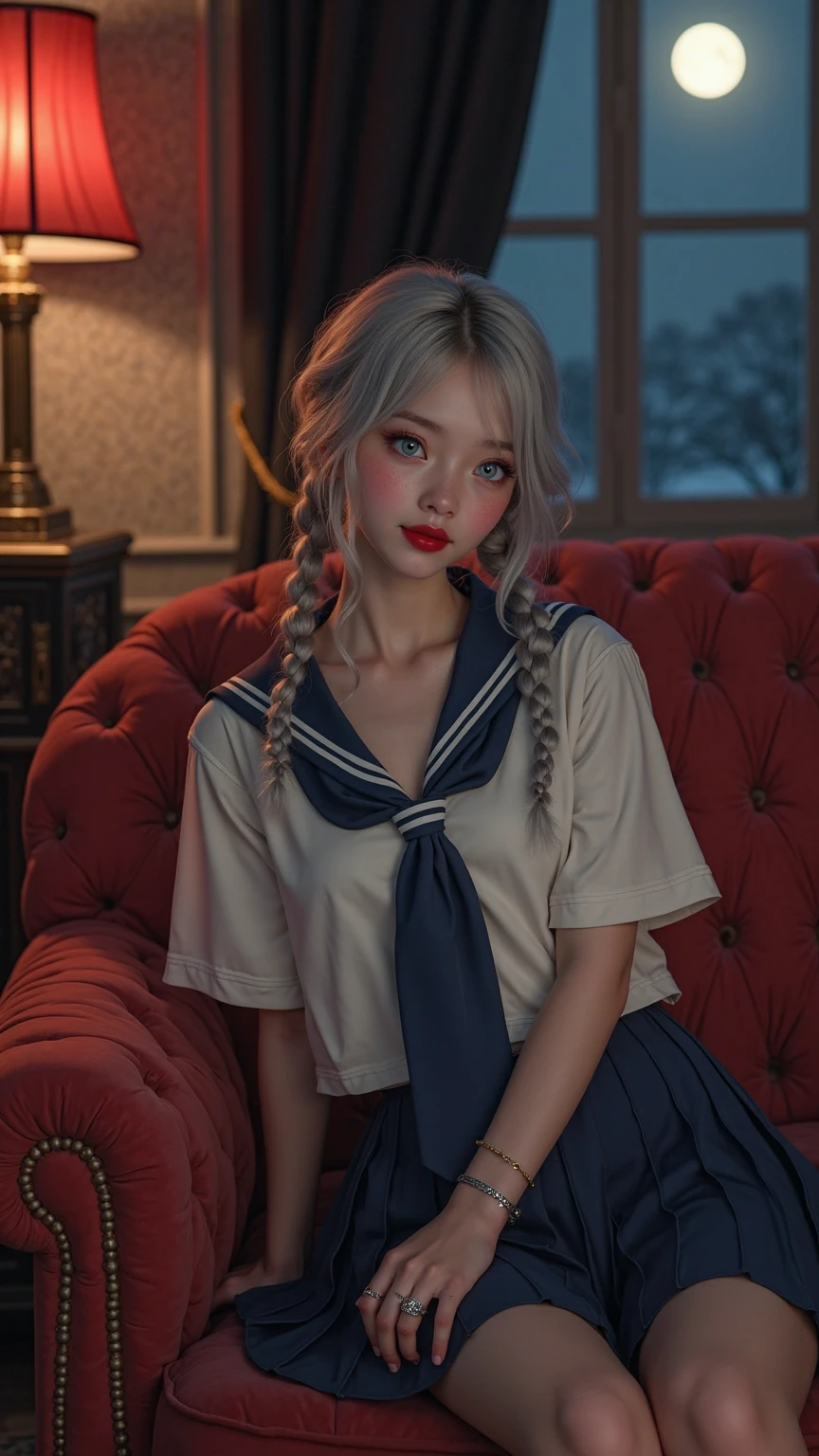(highest quality、4k、8k、high resolution、masterpiece: 1.2)、Super detailed、(real、photorealistic、photorealistic: 1.37)、(Beautiful 15 year old woman in cellar clothes:1.5)、She is squatting with her legs spread wide.、(She grabs the bottom of her skirt and lifts it up to reveal her panties:1.3)、(She is sexually aroused by exposing her panties)、perfect proportions、fine and beautiful eyes、beautiful detailed lips、long eyelashes、curly hair、sensual look、smooth skin、fit the body、sparkling eyes、shining lips、sensual curves、Passionate、provocative、seductive pose、soft lighting、romantic atmosphere、subtle shadow、intense colors、enchantingly illuminated、high contrast、(This is a school classroom:1.33)、mynatalee woman, natalieleelora