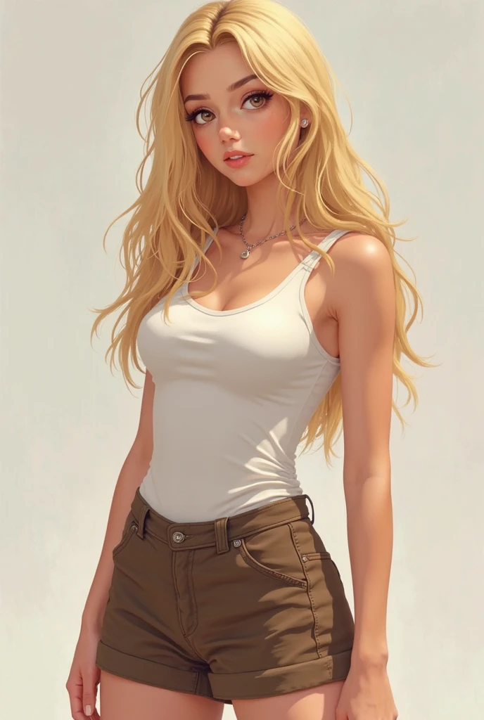 (masterpiece, best quality), (finely detailed beautiful eyes), (finely detailed eyes and detailed face), (scenery), (extremely detailed CG, ultra-detailed, best shadow), ((depth of field)), beautiful concept illustration, (illustration), (extremely fine and beautiful), (perfect details), cowboy shot, young woman, mid 20s, smile, happy, Cool and sophisticated hairstyle, ((golden blonde hair)), shoulder length hair, medium-long hair, Simple styling, sharp lines, Natural and elegant makeup, To make the skin shine and bring out a sense of transparency, Simple eye makeup, mascara, Minimalism, monotone, simple color palettes, Clean, sharp designs, flowing silhouettes, Tight skirts and pants, high-waisted skirts and pants, simple dresses, shirts and blouses, asymmetrical, geometric, Elegant and luxurious materials and designs, Simple, minimal accessories, Slim necklaces and rings in silver or gold, Simple bangles, Distinctive designs, simple silhouettes, chic and mature impression, simple and sophisticated style, elegance, minimalism, high quality materials, cool and urban impression, high fashion, simplicity and sophistication, ((Lavender eyes)), detailed lips, glossy lips, lipstick, D-cup breasts, best quality, masterpiece