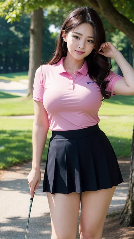 ((Tabletop, highest quality, High resolution, Hmph, Perfect Pixel,  4K, Hmph, Hmph))), 1 girl, single, alone, Beautiful woman、I could see the whole body、 ((Short Wavy Hair, bangs, Brown Hair)), ((Brown eyes, Beautiful eyelashes, Realistic eyes)), ((Detailed face, blush:1.2)), ((Smooth texture:0.75, Realistic texture:0.65, Realistic:1.1, Anime CG Style)), Medium chest, Dynamic Angle, Perfect body,  ((White tennis wear、White short sleeve shirt with collar、Pink ruffle skirt、White tennis shoes、The wind blows up my skirt))、Tennis court、、Very embarrassing panic smile、、、See-through bra、My chest is wet、Cover your chest with your hands