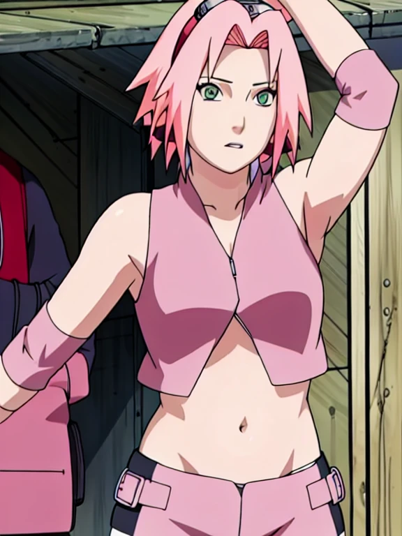 Lifting up shirt showing bra small breasts