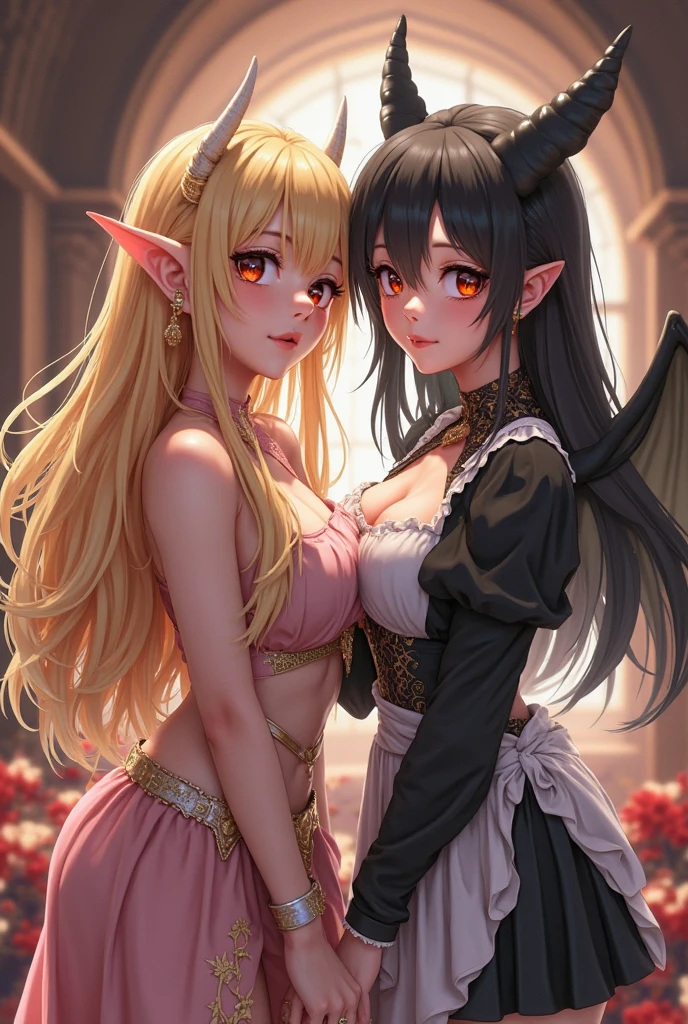 (masterpiece, detailed shadow's, detailed background, detailed background, best quality, expressive eyes, perfect face), (2elve girls, dancing together), wearing expressive small clothes, wearing expressive ornaments, wearing expressive jewllery, different hair colors, different hairstyles, ((crowded ballroom)), little clevage, best angle,