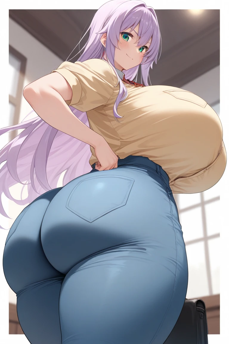 アニメ girl sitting on a ball with a large ponytail, (software) Safe at Work, thick, , Biomechanical , Cute sexy ass, BoobsCyberpunk, Abnormally enlarged hips, Kantai Collection Style, She has a plump, round belly., Big thighs, Silver Hair (ponytail), Beautiful anime girl crouching(Handcuffs on the wrists: 1.3),(Ahegao: 1.2),(Wear jeans: 1.2),(show your butt hole: 1.5),(Hands on hips),(masterpiece), (One serious civil service commissioner: 1.3), (Super thick and plump body: 1.3), (Huge breasts and buttocks)), (Small Head: 1.2), (Very small uniform)), (Shiny skin: 1.2), (A speech while crouching in the stands in the schoolyard in the morning)), {fat},1boy, penis, doggystyle, from behind, spreadassms, chubby body, fat body, short,ultra detailed, masterpiece, best quality, blush, a woman, rolling eyes, open mouth, school girl, wearing , wearing glasses, classroom, sunset, light particles, hdr, brown grey hair, midium wavy hair, shiny hair, bang, single braid, clear grey eyes, Smiling Kiss, Tongue Out, アニメ ,orgasm face, sexual climax, bitch, back shot, back view, low angle, from below, back view, arched back, looking back, all fours, chubby body, BIG ASS , saliva, BBW, slender waist, anal, seiza, hands on head,white eyes, Hand Drawn, Showing Ass, Bobcut, Knee socks, (Super thick and plump body: 1.3), Butt sticking out, Close your legs, seiza, spread legs, pleated skirt, Stretch your arms back, long pleated skirt, I can&#39;t see your butt, Buttocks hide, Arms folded behind back, Super big butt, Awesome numbness , Plump , Chubby, Butt sticking out,