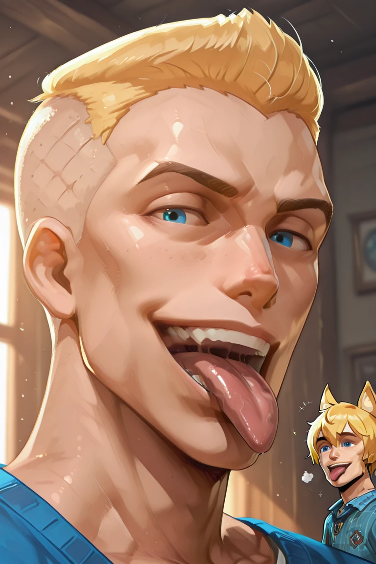 Shota、orgasm、Acme、Ecstasy face、Ahegao、smile、penis、Cum on face