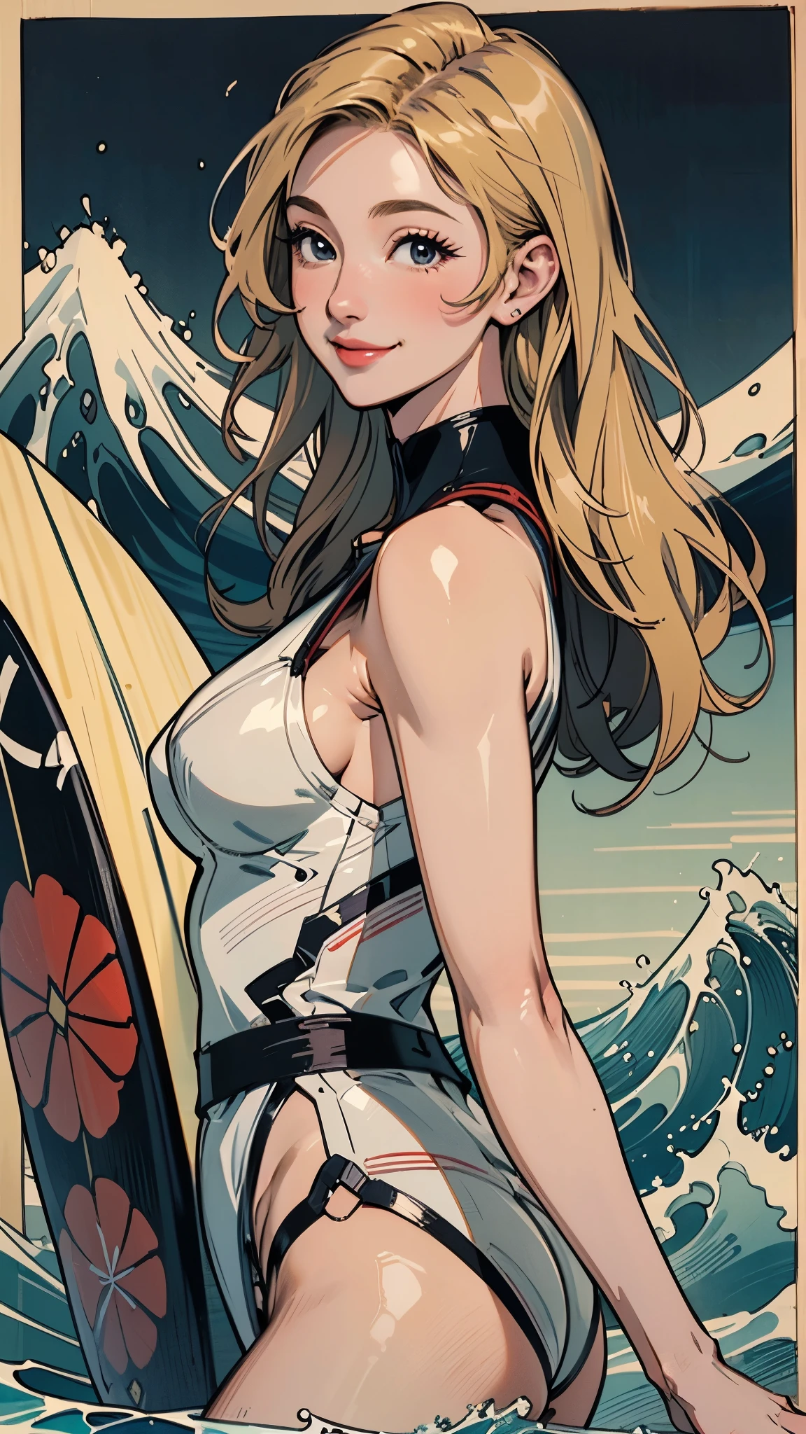 1girl, medium breasts, suit, (leotard, highleg leotard, light blue leotard), bare legs, glasses, shoes, city backdrop, solo, single, spread arms, standing, spinning, closed eyes, wind swirls, spinning like a tornado, full body shot, cowboy shot, beautiful detailed eyes, blonde hair, short hair, wavy hair, high school backdrop, outdoors, mature lady, teacher, rear view