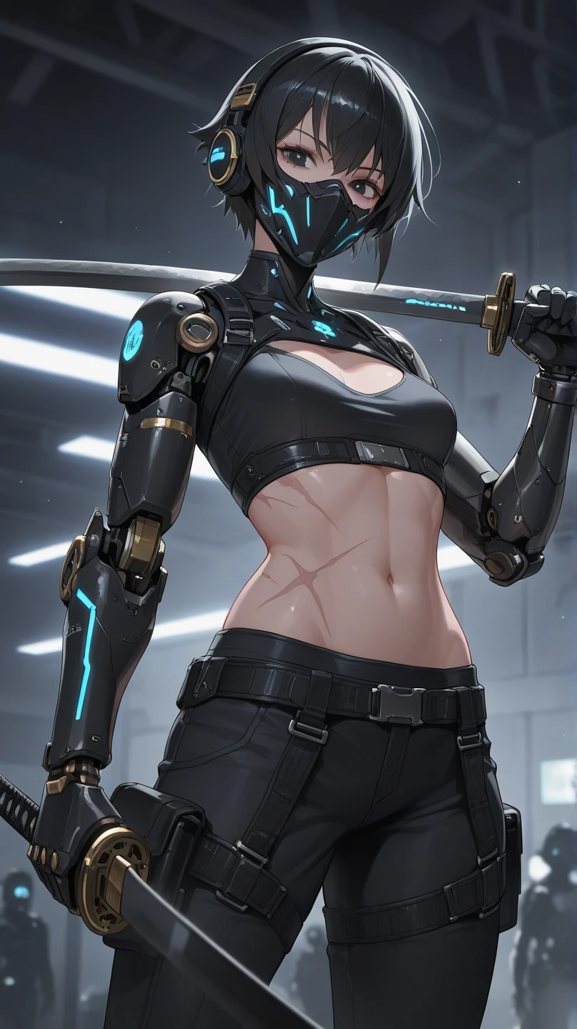 there is a woman with blue hair and a black top, portrait of jinx from arcane, jinx from arcane, jinx from league of legends, rococo cyberpunk, Cyberpunk Style ， Hyperrealistic, loba andrade from apex legends, ornamental gothic - cyberpunk, Hyper-realistic cyberpunk style, portrait of lady mechanika, alice in wonderland cyberpunk, Vivid steampunk concept，grexaggerated movements，Arrogant，rebelliousness，Full body photo，fisheyelens，self-shot，Madness