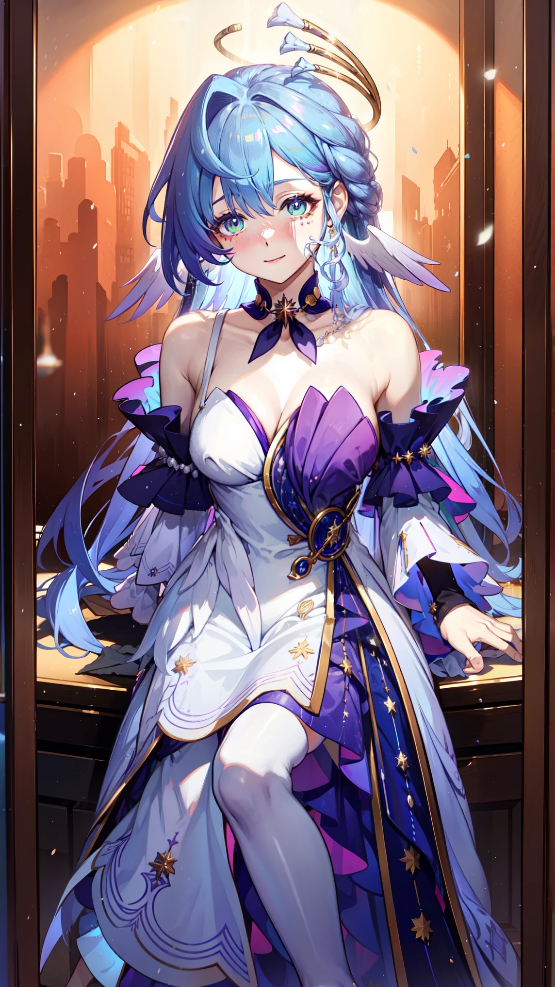 [[[[[[[[Kazu, is 109]]]]]]]], (Masterpiece, best quality), best resolution, (3 heads:1.5), 1 girl, Raiden Shogun Character, purple hair, purple eyes, long_hair, purple_hair, smooth, purple_eyes, chest, hair_decorations, big_chest, \braid, rift, hair_flower, Blush, a lot_long_hair,  Masterpiece, illustration, beautiful, 4K, 8ก,DSLR Photos, (8ก, 4K, Masterpiece),(Masterpiece, best quality), best resolution, (3 heads:1.5),Arms separated,arm circle, (Put your hands on your head...), (lower hand on ankle), (lower hand on leg), Full content in the frame, full body view, (four arms),(Multi-arm),(many hands), รูปร่างเพรียวบาง Masterpiece,best quality,best resolution,1 woman,many heads, upper body, smile,  Facing the audience,chestbig,พื้นหลังที่smoothง่าย,หน้าbeautiful,hairbeautiful,eyesbeautiful,ร่างกายที่beautifulงาม,มือbeautiful,conjoined twins