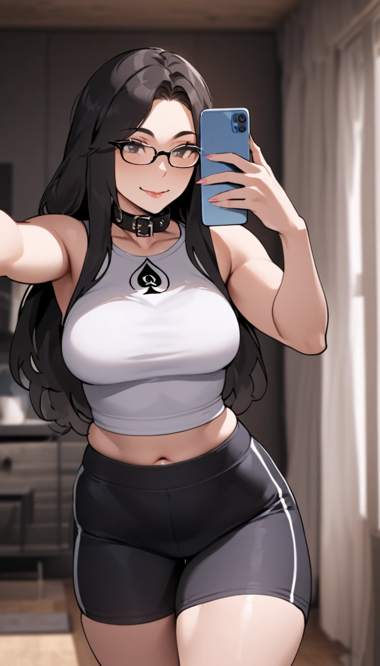 score_9, score_8_up, score_7_up, score_6_up, score_5_up, score_4_up, (8k, RAW photo, best quality, masterpiece:1.2), black hair, long hair, front view detailed body, long belly , Slender body, tight body , thicc, large breast , long thighs,Seoldef, black hair, black eyes, long hair, black , yoga suit, gym, indoors, wet hair, wet body, wet clothes, yoga pants, Selfie , armpit, underboob 