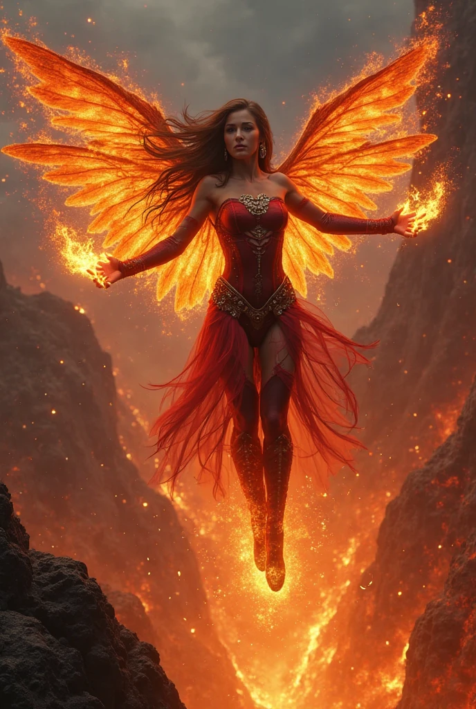 arafed woman with bustier gigantic breast in a
Tight fire corset and flame dress in front of a building, wearing an ornate outfit, ornate dress, intricate dress, elegant flame corset, Transparent corset, ornate and elegant, extravagant dress, inspired by Hedi Xandt, ornate attire, intricate outfit, ornate royal gown, ornate clothing, ornate gown, intricate and elegant, intricate detailed dress, ornate , royal dress, detailed hand, detailed finger, Fire in the body, Fire on the dress, Fire element, Fire wings, Transparent clothing, masterpiece, best quality:1.2),,(8k,highres,RAW photo,realistic,photo-realistic:1.3),(detailed skin texture,detailed cloth texture,detailed flame texture, beautiful detailed face:1.25),professional lighting,photon mapping,beautiful soft light,radiosity,physically-based rendering,raytracing, model shoot style, model shoot style, (extremely detailed CG unity 8k wallpaper), full shot body photo of the most beautiful artwork in the world, (NSFW), (Nude), (Naked), (Nipple)