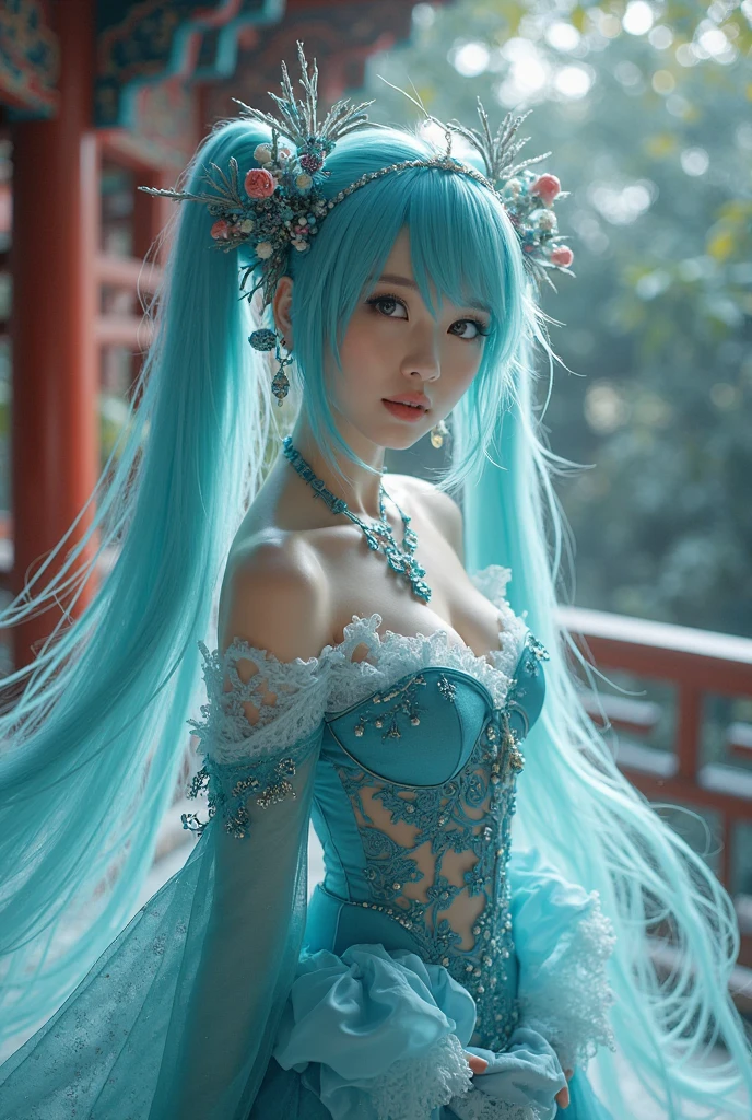 1girl, ice fairy, chocolate mint ice cream, girl buried in ice, light green hair, long hair, light blue eyes, smiling, scattered light particles, shimmering, light shower, fantastical atmosphere, best quality, 4k, 8k, highres, masterpiece:1.2, ultra-detailed, realistic, photorealistic, photo-realistic:1.37, HDR, UHD, studio lighting, ultra-fine painting, sharp focus, physically-based rendering, extreme detail description, professional, vivid colors, bokeh