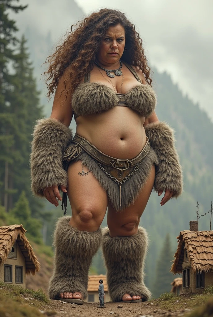 Swedish cavewoman, thicc, bossy, beautiful, callipygian, wearing primitive animal furs, wearing primitive animal skins, loincloth, cavewoman, primitive, ice age, sfw, stone age, fierce, fertile, dominant, in charge, mammoth hunt, snow, cold, safe for work, wilderness, holding primitive spear, standing outside cave, welcoming towards warm fire inside the cave