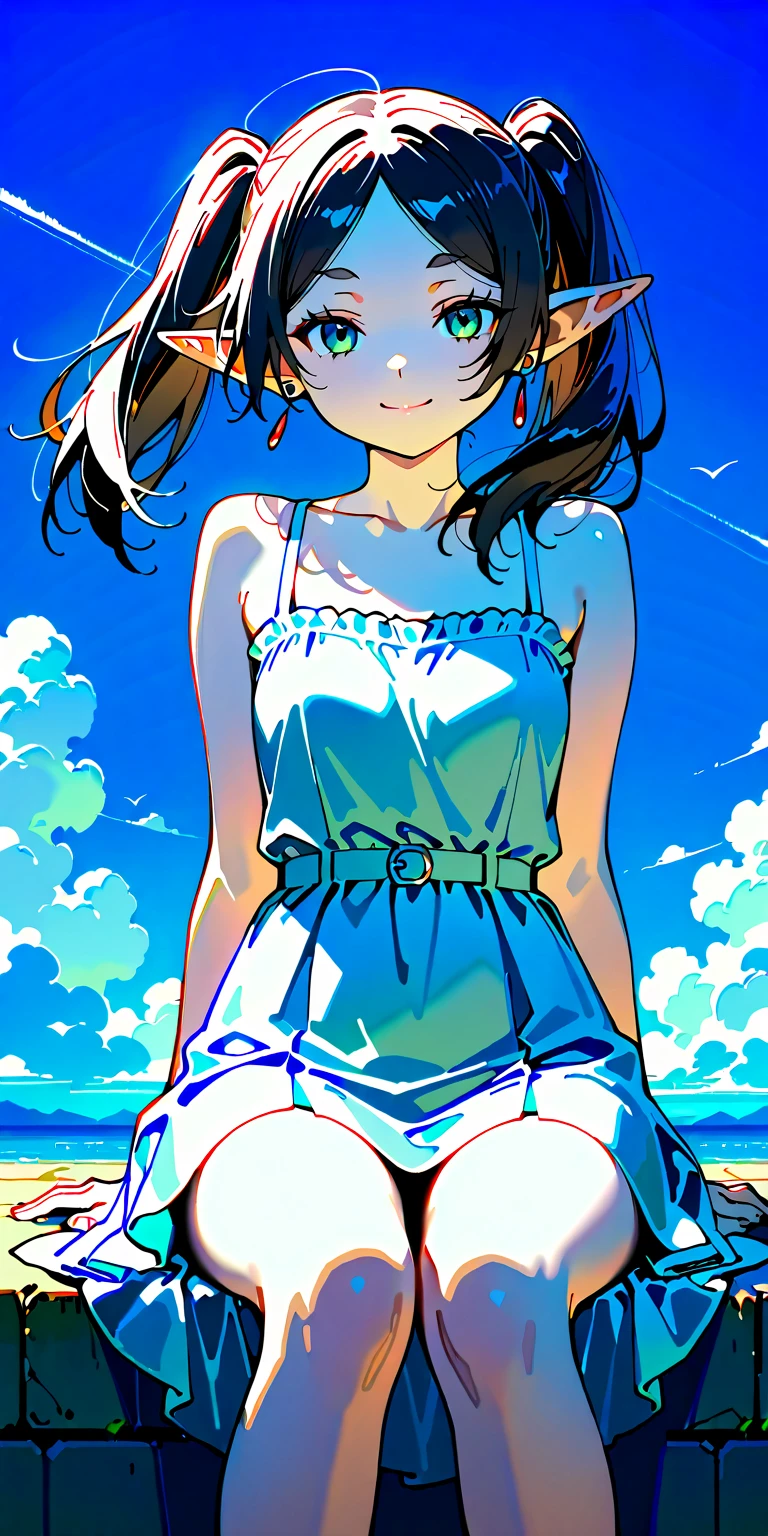 A girl、schoolswimsuit、aqua，perspiration、sit、15yo、 
