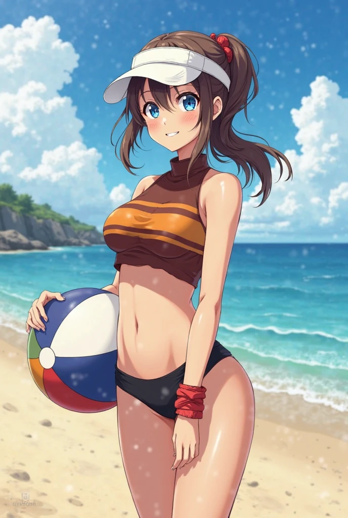 highest quality,super detailed,realistic,photorealistic:1.37,bikini、small small breasts,Lush tropical strands、small breasts、small breasts,Palm tree,clear turquoise water,tanned skin,Glittering water droplets on the body,Melon slices,Refreshing fruit slices,Laid-back fun,beach vibes,relaxation,colorful umbrella,Coconut drink,white sand beach,summer vacation,Bright colors,Beach towel,dazzling sunlight,beauty,relaxed atmosphere,Summer Paradise,shell,happy laughter,Floating Flamingo,Flotation device,beach ball,blue sky,Cool breeze,Exotic vacation