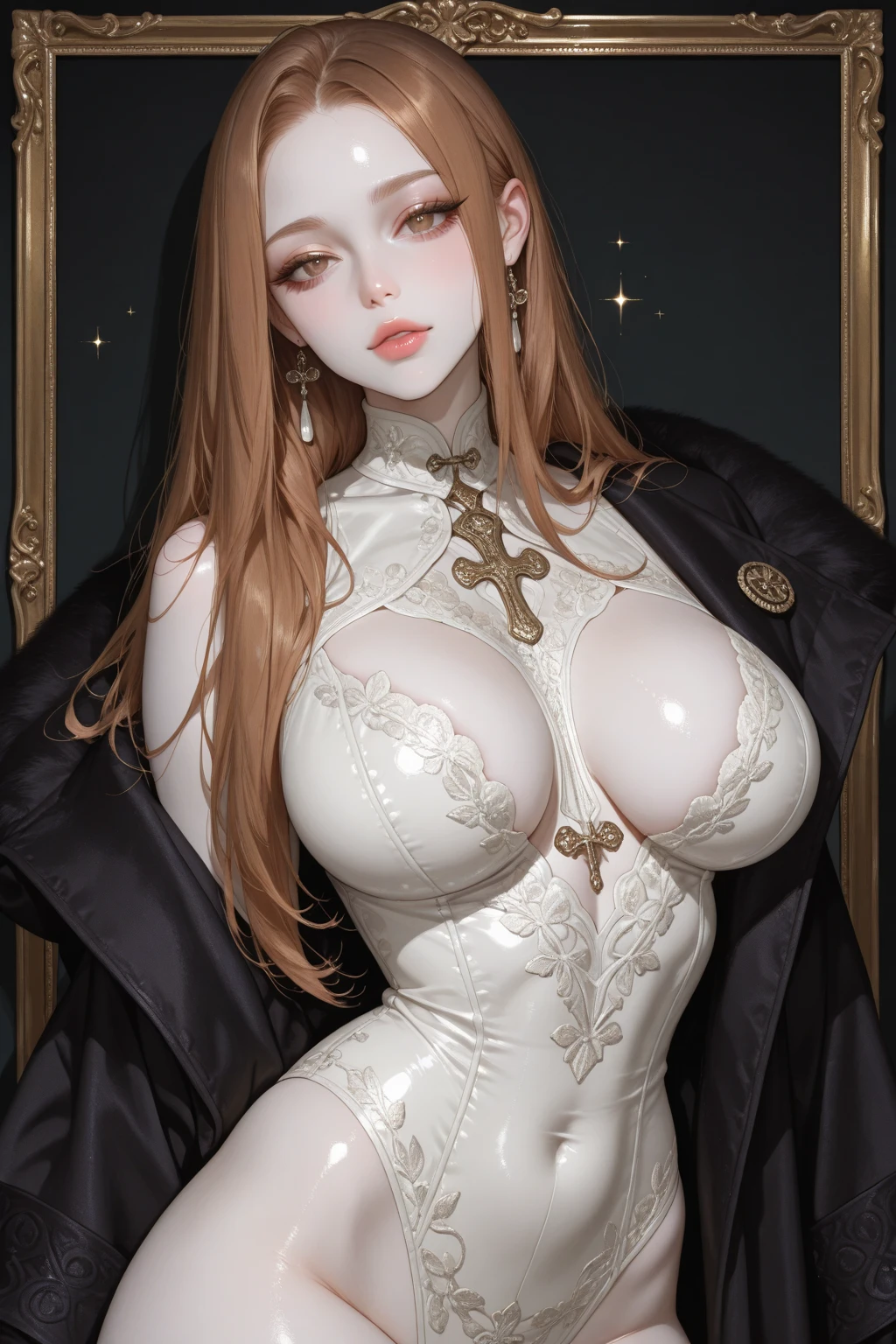 Fine、(The best illustrations)、8k UHD resolution、intricate-detail、top-quality、realisitic、ultra-detailliert、The best lighting、Best Shadows、Soft lighting、Ulutra HD、Dungeon and Dragon、caves、Dungeon、 A Necromancer、natta、Dark style、Succubus、Devil's Daughter、Bat Wings，(((Demon Hornlack-rimmed round glasses))))、(((Colossal tits)))、(Devil's Tail)、(red eyes glowing:1.6)、​masterpiece、beautiful countenance、Tindall Effect、photos realistic、(High Detail Skins:1.2)、8KUHD、Digital SLR、hightquality、a picture、hight resolution、 absurderes、Ponytail distortion、best ratio four finger and one thumb、女の子1人、hair adornments、Red sparkling gemstone necklace、jewely、Beautiful expression、Body Up、Large breasts emphasis、Toned waist、Wide buttocks、Tindall Effect、Photorealsitic、(High Detail Skins:1.2)