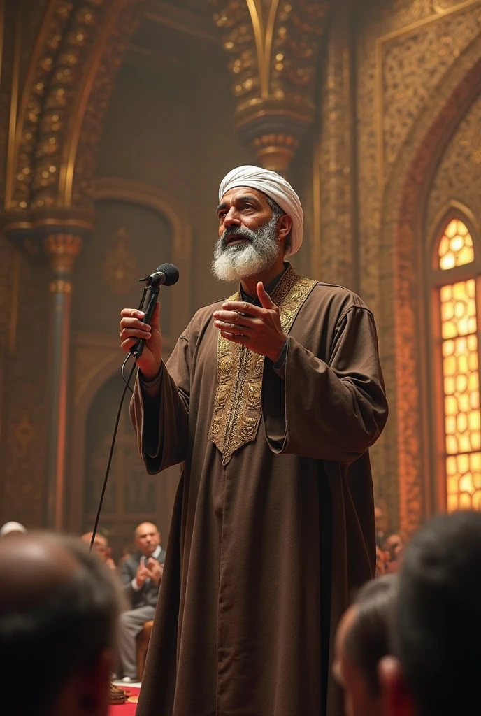 A prominent Pakistani Qari and Yung muolana Islamic scholar, well-respected among youth, delivered a lecture on Islam to high-ranking officials and distinguished dignitaries in mike