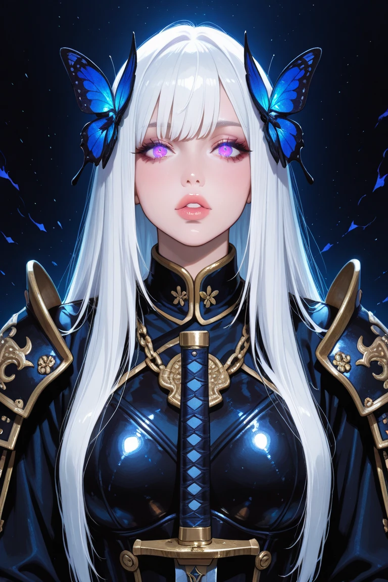 black hair, blue eyes, queen, far from us,