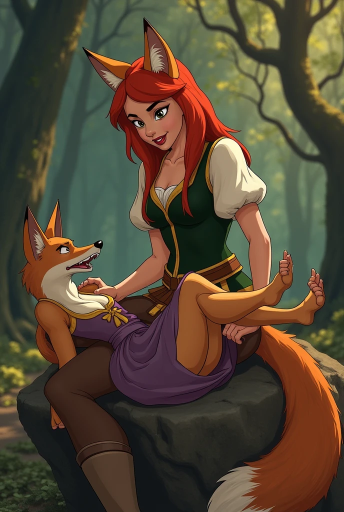 Cherry Jubilee and Braeburn, One girl only, one boy only, naked, sucking on female toes only, female foot worship only, Cherry Jubilee and Braeburn Equestria Girls, Sitting, at the park, Cherry Jubilee and Braeburn, cuerpo completo, high resolusion 