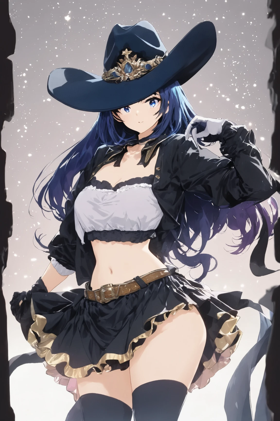fantasy witch holding a staff with a wizard hat