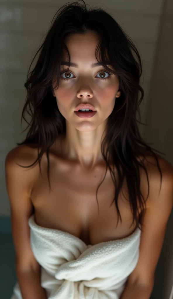 (((ultra realistic))), view from above, Vina Sky is squatting with her legs open, view from above, (high angle), she is exposing her vagina, mid shot Photo, masterpiece, top quality, (pale skin), (Ultra detailed face and eyes:1.3), 1 girl, Adult, nude, (Eye makeup, mascara) , ((large detailed lips)), ((brunette wavy hair)), ((Chyolka)) , ((Natural breasts)). ((Posing)), photoshoot, studio (soft lighting), glamour makeup, smoky eye shadow, (The play of light and shadows), depth of field, bokeh, (special attention to skin detail: 1.2), (Dark atmosphere of the frame, Dark color scheme), ((mid shot)) , ultra detailed, visible nipples, (((mid shot))). Visible nipples, athletic body, thigh gap, athletic body, minimal body fat, narrow waist, wide hips, she is smiling, bottomless, no panties, ((nude)), tiny body, skinny body, , small breasts