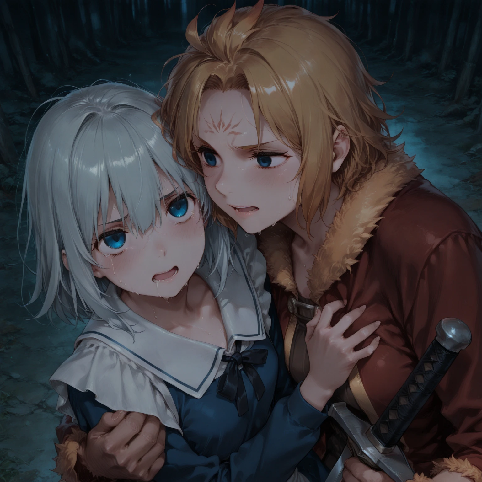 a mother crying inconsolably hugging the cold dead corpse of her 17 year old soldier son
