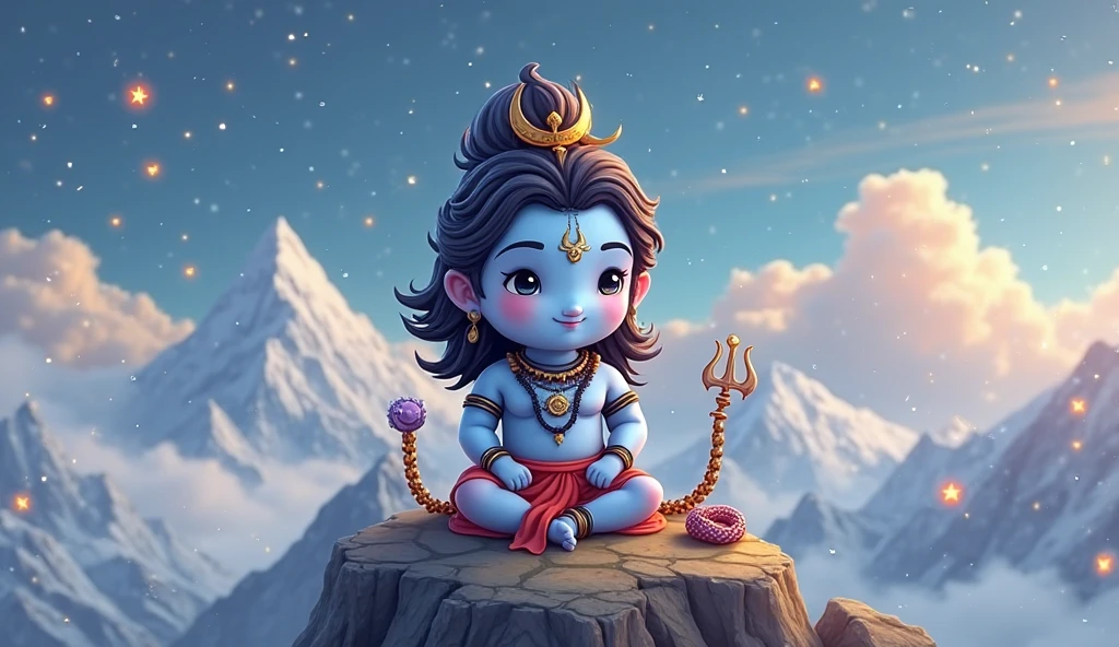 a little lord sitting on the ground with a staff in his hand, lord shiva, god shiva the destroyer, shiva, indian god, 😃😀😄☺🙃😉😗, hindu god, accurate depiction, by Thota Vaikuntham, hinduism, hindu gods, attractive male deity, trending on devian art, hindu aesthetic, trending on devianart