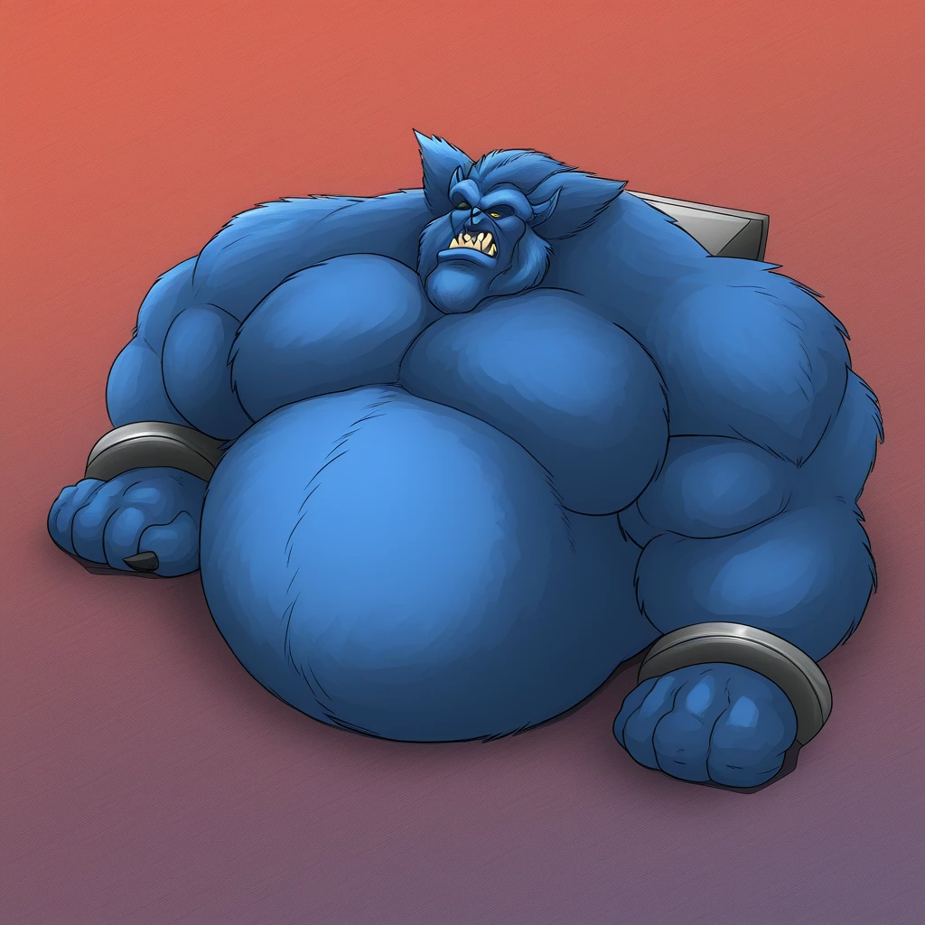 solo, pig , male furry, (muscular body :1.1), laughing,half naked, (hyper muscular:1.1), chubby, fat belly, giant belly, big arms, big pecs, nipple, sweating, big penis, veiny, steamy, dirty ,wearing loincloth, flexing on a street.
