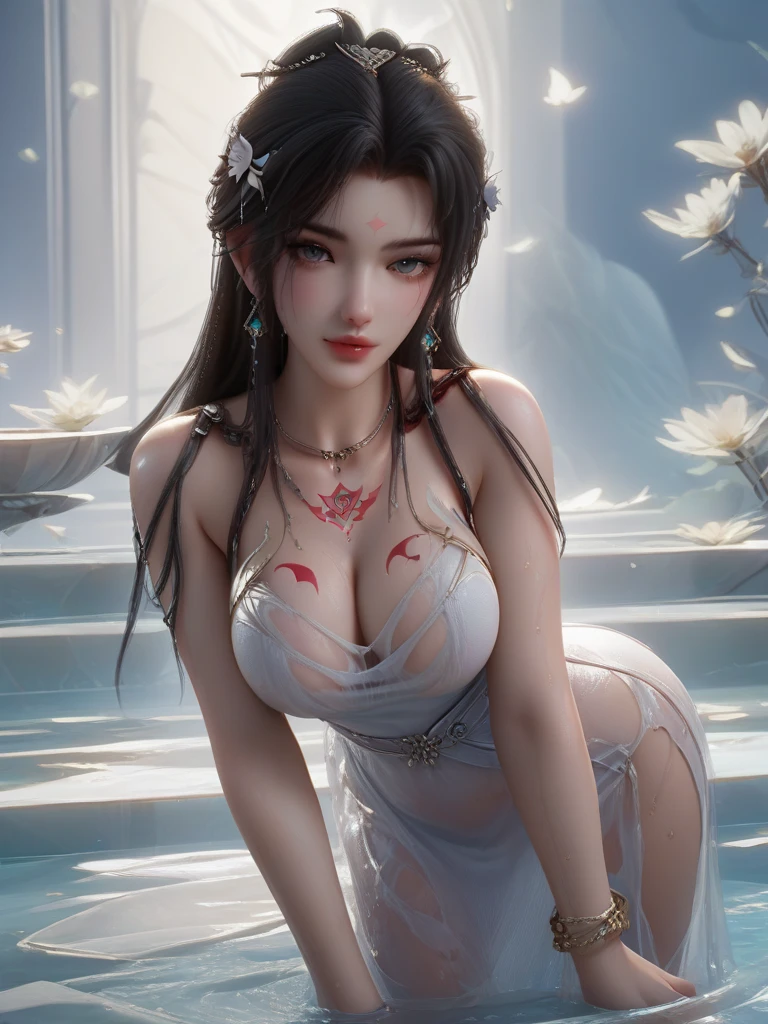 Arabian Asian woman in red dress posing by the pool, Gorgeous Chinese Model, Beautiful Fantasy Empress, Shashi, full body Xianxia, Queen of the Sea Mu Yanling, ((Beautiful Fantasy Empress)), sexy :8, Xianxia, Beautiful Goddess, Chen Xintong, Ruj, Inspired by Huang Ji, Wenfei Ye