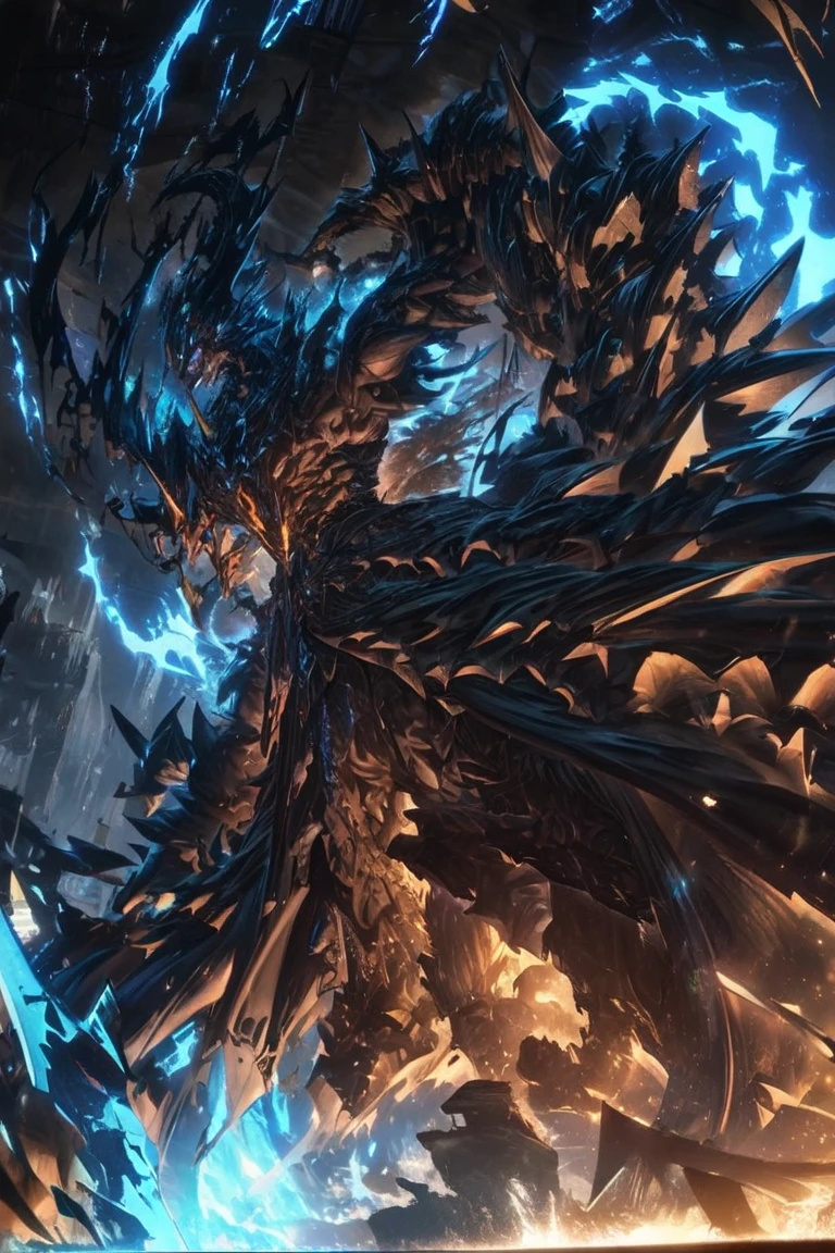 a demon lord rimuru tempest, demonic wings spread wide, floating in the air, dark fantasy, hyper detailed, intricate, masterpiece, 8k, photorealistic, dramatic lighting, cinematic composition, vibrant colors, powerful presence, majestic, awe-inspiring, ethereal, mystical, dramatic atmosphere