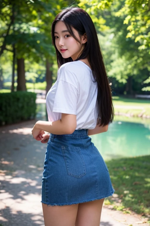 South Korean girl, 12 years old, full body, beautiful, sexy, perfect eyes, perfect face, 4k, high resolution, photorealistic, human skin, wide hips, fat ass --auto --s2