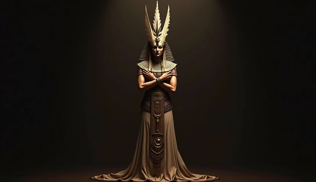 egyptian statue of an angry woman made of shiny black stone