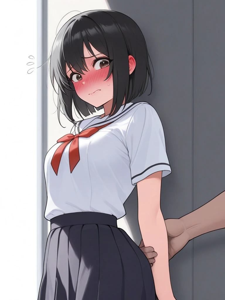 score_9, score_8_up, score_7_up, source_anime, , best quality, masterpiece, official art, absurdres, highres, ultra-detailed,waifu2x,Collection: Pixiv 1000,break,1girl, school girl, (loli:1.1),(petite:1.1),small breasts, very short hair, pixie cut,shiny hair,shiny skin,cute face,tearing up,black eyes,(nipples:1.2),orgasm face,open mouth,(arched back:1.3),(man:1.2),(man behind girl:1.3),(doggy style sex:1.4),get down all fours,hetero,(man hold girl's waist:1.4),indoors, school gym storeroom,(clothed sex,intense sex:1.5),sweat,(faceless man:1.1),(female focus:1.2),sexual climax, female orgasm, motion lines, motion blur, heavy breathing, sound effects,break,(clear line illustration:1.2), super detailed skin, shiny skin, very high resolution, very aesthetic, Best sexual lighting powered by famous artist, 8k, 16k, cute picture, beauty illustration,photoshop_(medium),,(Detailed Lighting),best anime 8k konachan wallpaper, pixiv contest winner, uncensored,
