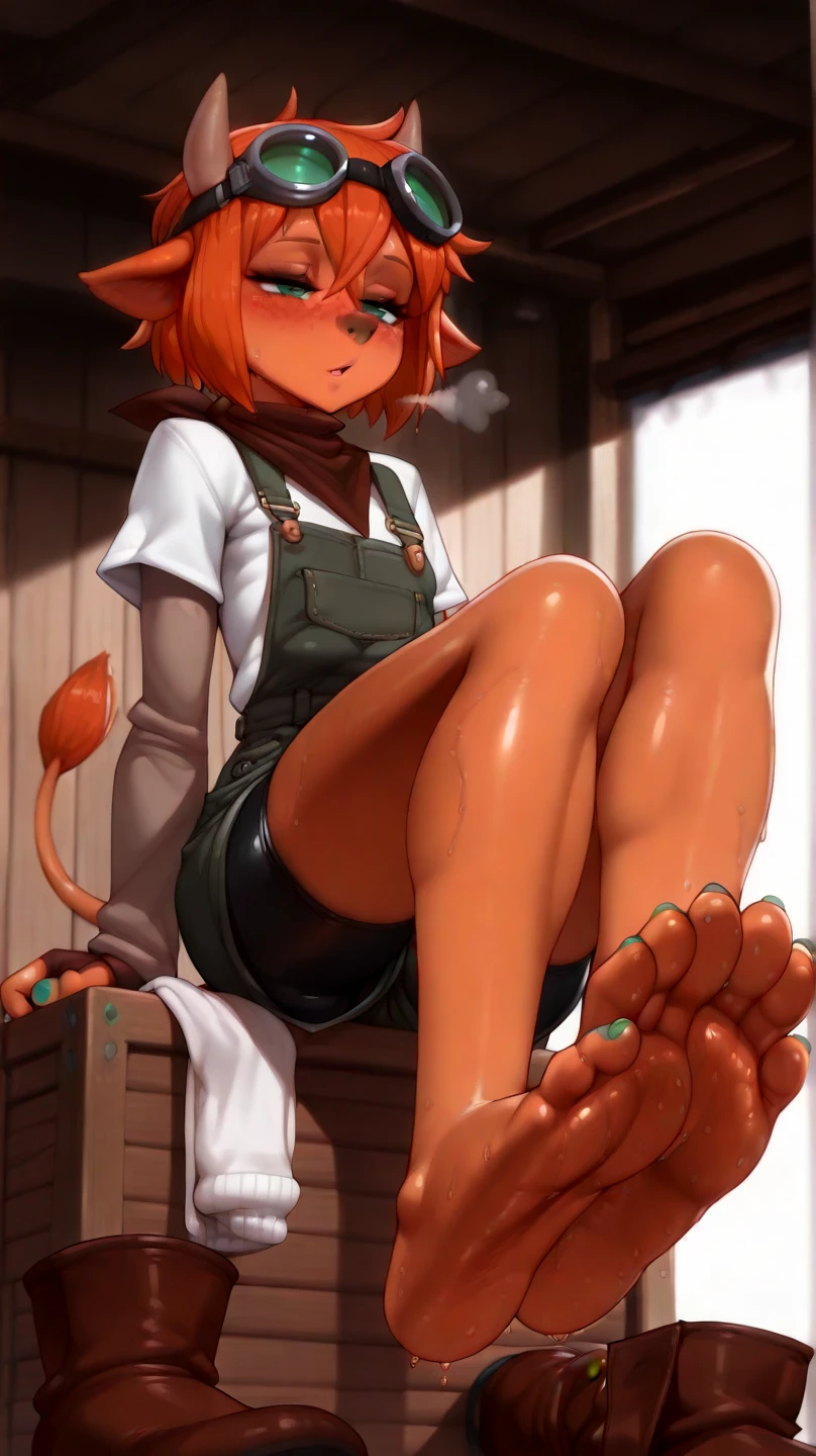 Sitting on the floor holding your knees , naked