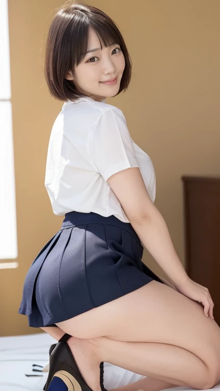 8K, RAW Portrait (Japanese women),masterpiece、Photorealistic:1.3、Realistic, Ultra-high resolution, Highest quality, Real Life Photos ,( in the evening :1.1), (((A girl lifts her skirt in the room to show her ass)))、((Please lie face down.:1.5))、(Beautiful Face:1.1),((Japanese schoolgirl))、((Genuine ))、((Japanese High School Uniform:1.6))、(Pleated skirt)、In the classroom、 ((Dark brown eyes:1.2))、(Realistic skin texture:1.3)、(Immersive atmosphere:0.8、Chiaroscuro:1.2) 、(Show Viewer:1.3)、((Embarrassed look))、((blush:1.3))、((From belowの天井:1.2))、(smile:1.2)、((((Wearing very small silk lace panties))))、((Panty pussy insertion shot:1.4)))、((A woman rolling up her skirt))、((From below:1.4))、((Ass close up:1.42))、((Hipshot))、((Spread your legs out to the side:1.4))