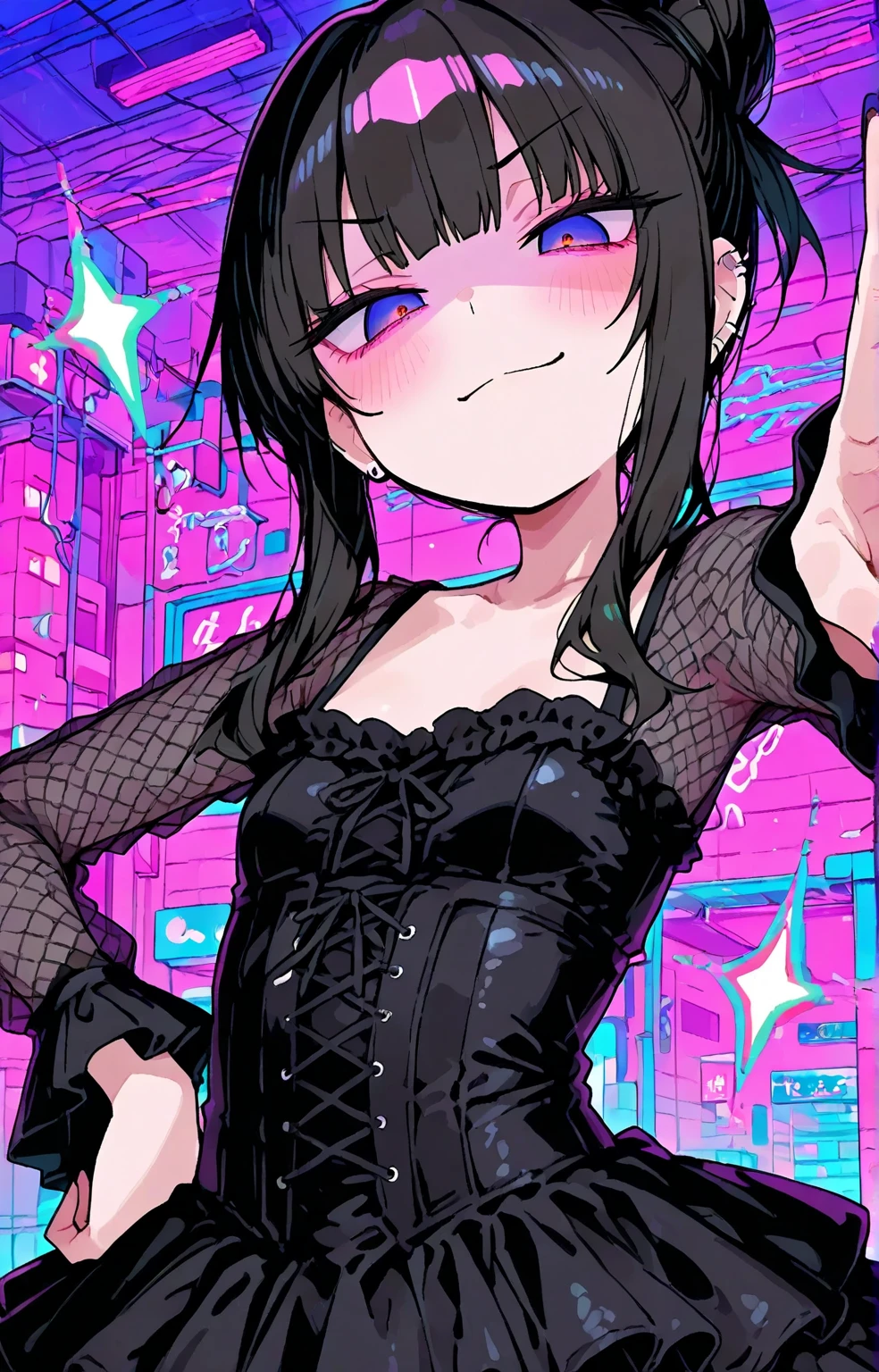 absurdres, absolutely resolution, incredibly absurdres, highres, ultra detailed, official art, unity 8k wallpaper, Kinetic Typography
BREAK
(1girl, solo:1.4), beautiful and shiny skin, coquettish skin, dynamic poses, dynamic angle, close-up, cowboy shot, upper body
BREAK
punk style, leather jackets, plaid pants, band t-shirts, studded accessories, fishnet stockings, platform shoes
BREAK
textile art, fiber manipulation, woven designs, fabric collage, quilting, embroidery, innovative techniques, tactile creations
BREAK
exploring new destinations, cultural immersion, wanderlust, breathtaking sights, global adventures, memorable experiences
BREAK
mosaic patterns, small tiles, colorful designs, geometric shapes, artistic expression, ancient art, architectural decoration
BREAK
Create an image in the style of graffiti art, with bold colors, expressive lettering, and a rebellious, urban vibe
BREAK
Design a telepath, with the power to read minds, communicate thoughts, and influence the actions of others
BREAK
Design a backlit image, with a strong light source behind the subject, creating silhouettes, dramatic contrasts, and a sense of depth
BREAK
Capture an urban cityscape, featuring towering buildings, bustling streets, and a dynamic atmosphere
BREAK
Capture a portrait with the subject looking directly into the camera, creating a sense of connection and intimacy
BREAK
Capture the mysterious atmosphere of Gothic art, with dramatic lighting, elaborate architecture, and a sense of dark, brooding emotion
BREAK
nice hands, perfect hands, 