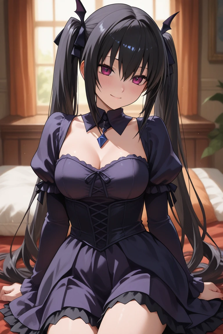 hands resting on her lap