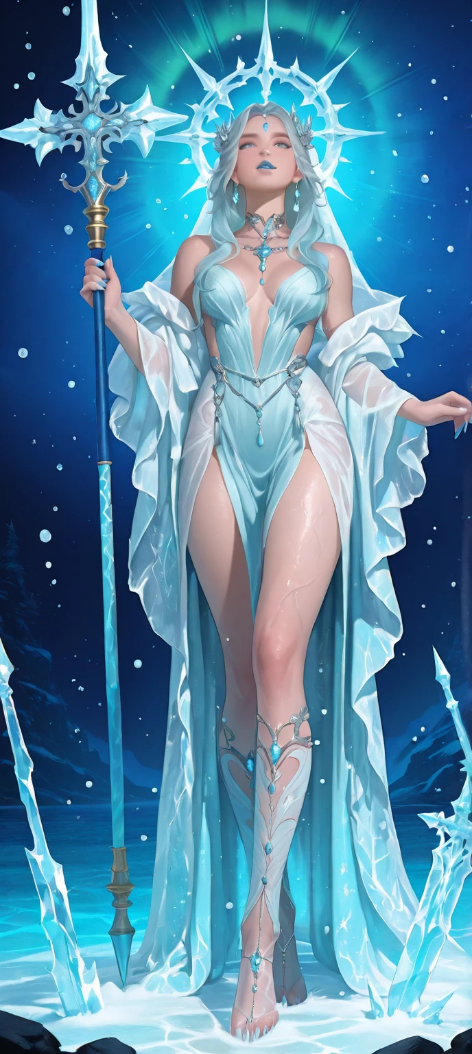 (better quality,ultra-detailed,Realistic:1.37)、1girl, she is using magic spell,IceMagicAI,she is using ice magic ;she is wearing very sexy outfit,small skirt,we see her lingerie colored, porte jarretelle,milf 30 years、(piercing eyes:1.5)、look agressif、elegant outfit、ice  magicarcs dancing around、hold a large magic scepter enchanted with frost magic,outside, scene of launching an spell with a magic circle,  corps entier,